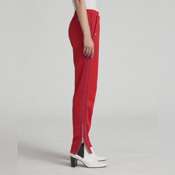 Rag & Bone Naval Track Pant, True Red with Blue Side Stripes – Size L - Picture 4 of 15